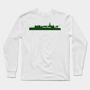 Nijmegen skyline in forest green Long Sleeve T-Shirt